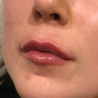 Close up of ladies lips