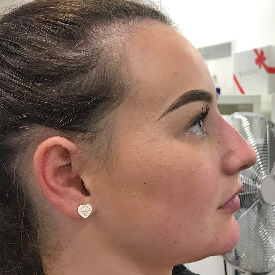 Side view of ladies face