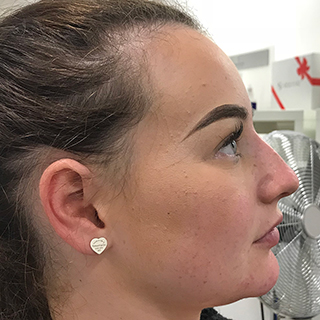 Side view of ladies face